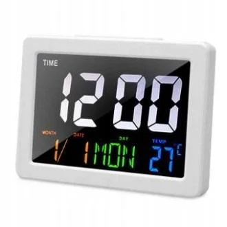 Zegar Cyfrowy Elektroniczny Budzik Data Led Usb