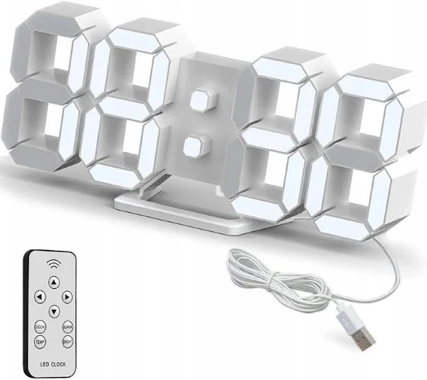 Zegar Elektroniczny LED 3D