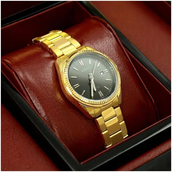 Luksusowy Damski Złoty Zegarek Casio 24k Certyfikat / Unikatowy Prezent