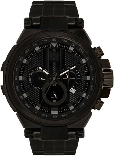 Czarny męski zegarek w sportowym stylu