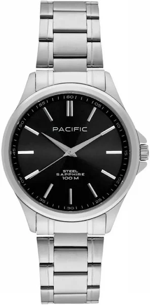 Srebrny męski zegarek na bransolecie Pacific PACIFIC SSMB-1103