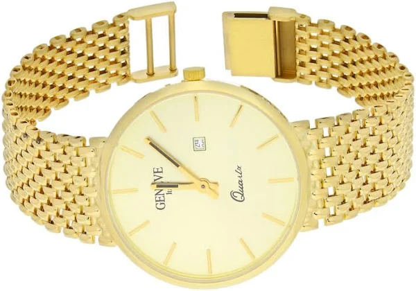 Zegarek złoty męski z okrągłą tarczą