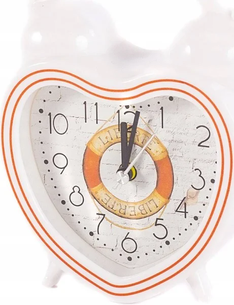 Biały Budzik Z Alarmem Zegar