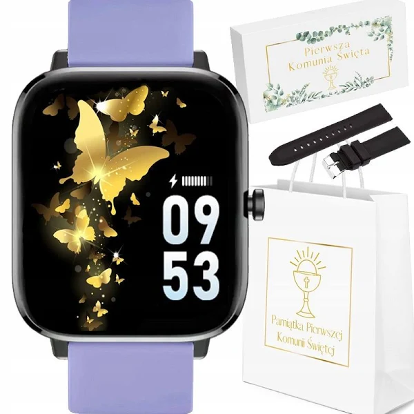 Zegarek SMARTWATCH na Komunię Rubicon E79 z dwoma paskami