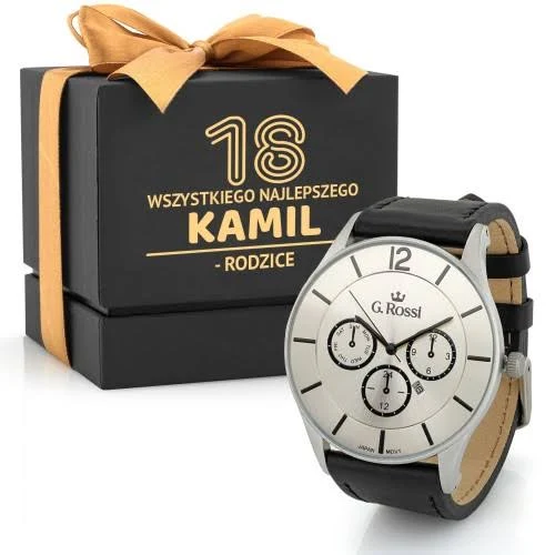Prezent dla niego Zegarek męski G. Rossi z grawerowaniem dedykacji