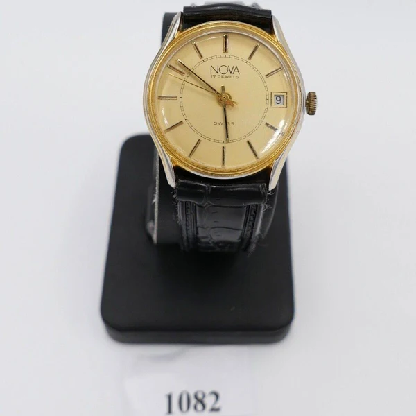 Nova 1970s Zegarek męski Ręcznie nakręcany Cal. Eb 8501-76 z Datą