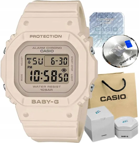 Zegarek damski Casio Baby-g na Komunię dla dziewczynki Grawer