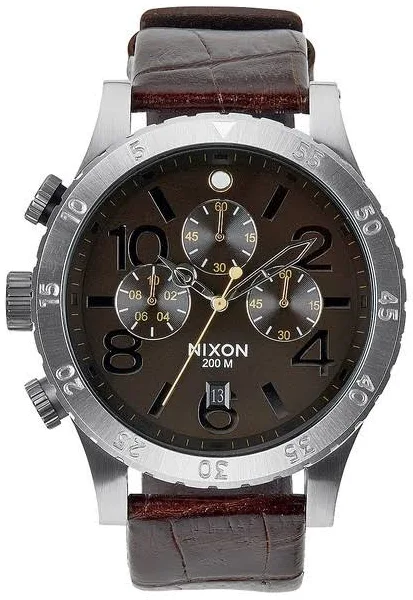 Zegarek Nixon 48-20 Chrono Leather