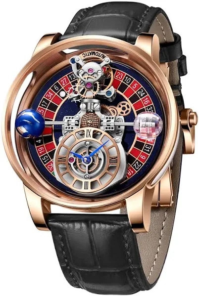 PINDU Celestial Earth ruletka zegarek przezroczyste etui projekt męski kwarcowy zegarek na rękę z