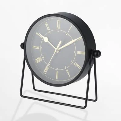 Home Styling Collection Zegar stołowy metalowy