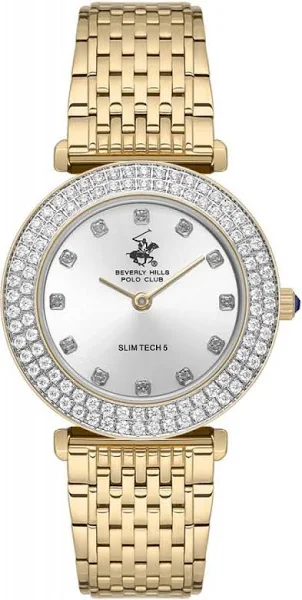 Beverly Hills Polo Club Zegarek damski BEVERLY HILLS BP3610C.130 złoty fashion