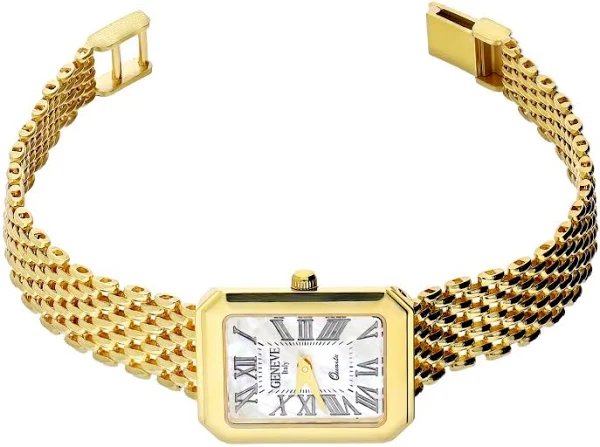 Zegarek złoty z prostokątną tarczą MI G399955-MP-CAR próba 585