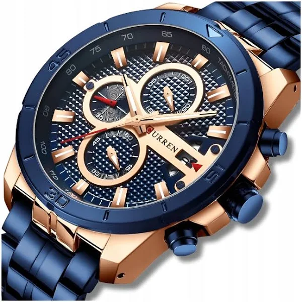 Zegarek Męski Curren Klasyczny Chronograf Datownik 4