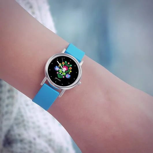 Zegarek mały Folkowy czarny