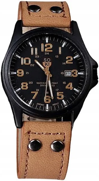 Brązowy Męski Zegarek Soki