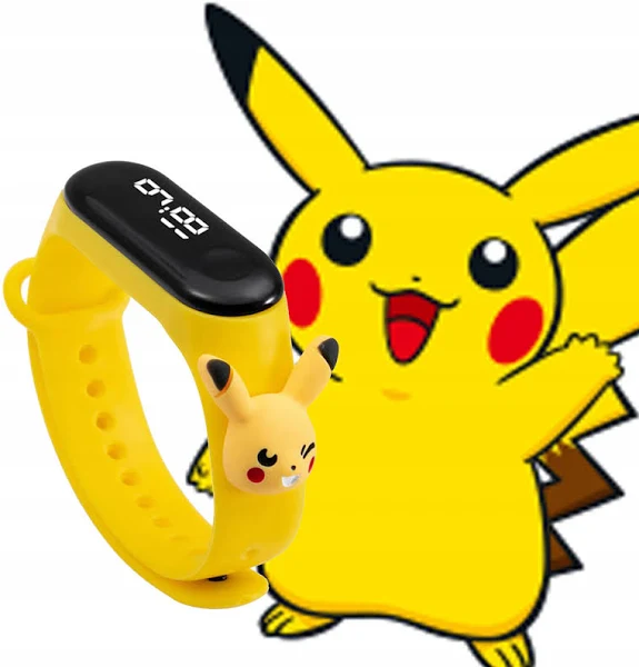 Zegarek Dla Dzieci Smartwatch Led Dziecięcy Smartband Pikachu