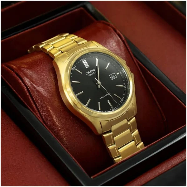 Luksusowy Męski Złoty Zegarek Casio 24k Certyfikat / Unikatowy Prezent