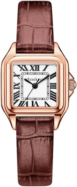 Szaikyri Klasyczne kwadratowe zegarki dla kobiet z cyframi rzymskimi