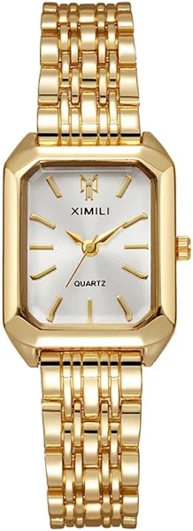 Luksusowy damski zegarek kwarcowy prosty zegarek kwadratowy jakości pozłacany damski biznesowy