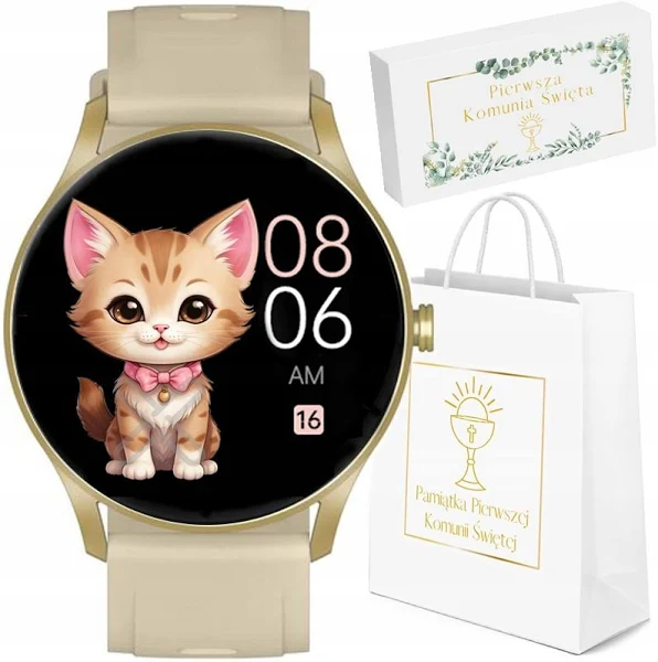 Zegarek damski Smartwatch Gravity PREZENT Komunia Dla Dziewczynki Funkcje
