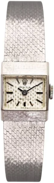 Zegarek używany damski Rolex Precision w białym złocie