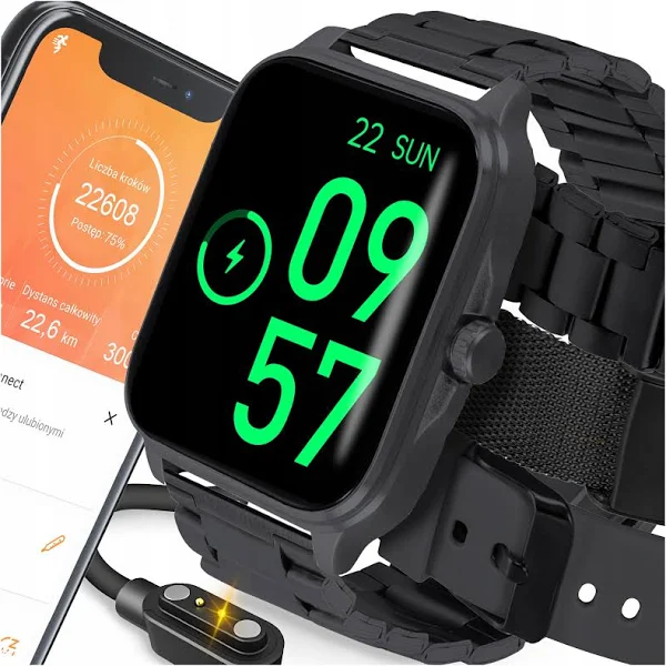 Zegarek Smartwatch Męski 320x390 Rozmowy Menu Pl Pomiar Cukru
