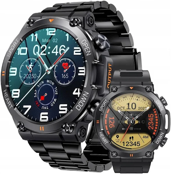 Zegarek męski Smartwatch Rubicon Rozmowy Kroki Sms 360x360 menu Pl 400mAh
