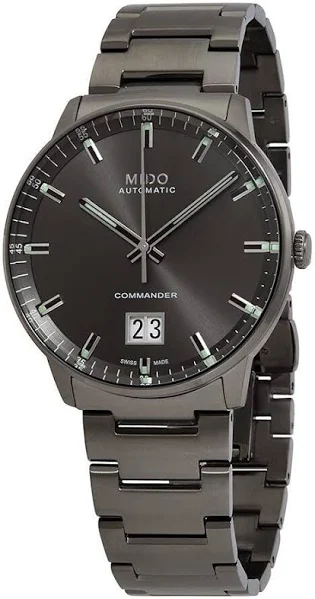Zegarek Mido Commander Big Date ze stali nierdzewnej w kolorze antracytowym M021.626.33.061.00