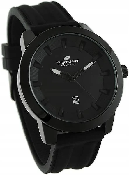 Zegarek męski czarny na pasku z datą Timemaster 169/20
