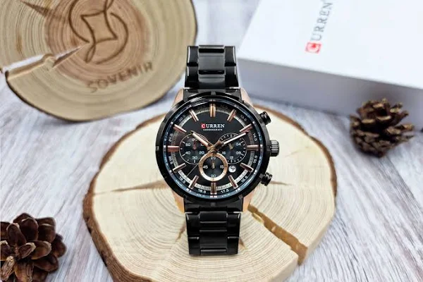 Zegarek męski Curren Chronograf Srebrny dla Taty