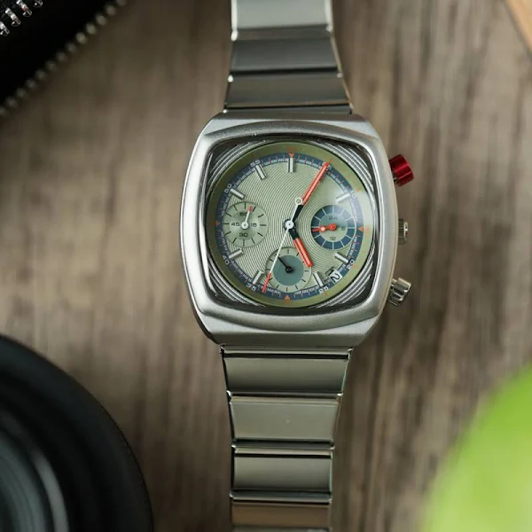 2024 Nowy oryginalny prostokątny męski zegarek kwarcowy Bauhaus Design Concept Luminous Zegarki dla