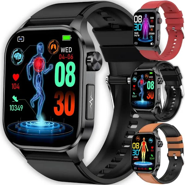 Smartwatch Kardiowatch Pomiar Cukru Ekg Ciśnienie Rozmowy Szkło Menu Pl