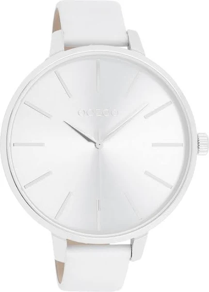 Oozoo damski Zegarek na Rękę Timepieces analogowy skóra biały Uoc11070