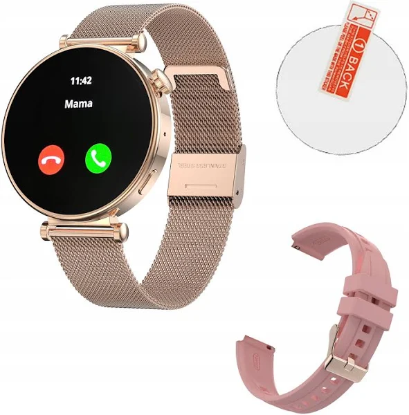 Zegarek Smartwatch Ciśnieniomierz Rozmowy Bt Damski Powiadomienia Amoled