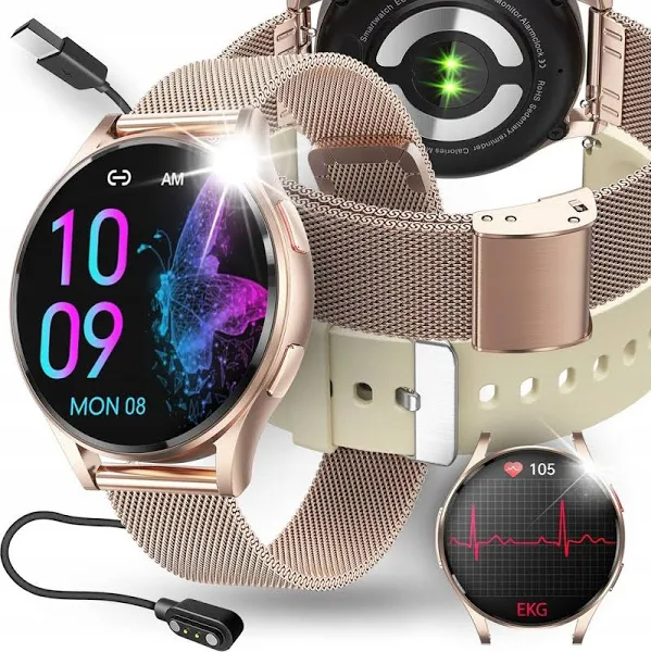 Smartwatch Dla Seniora Pl Menu Rozmowy Glukoza Ekg Hrv Bmi Ciśnienie Sport
