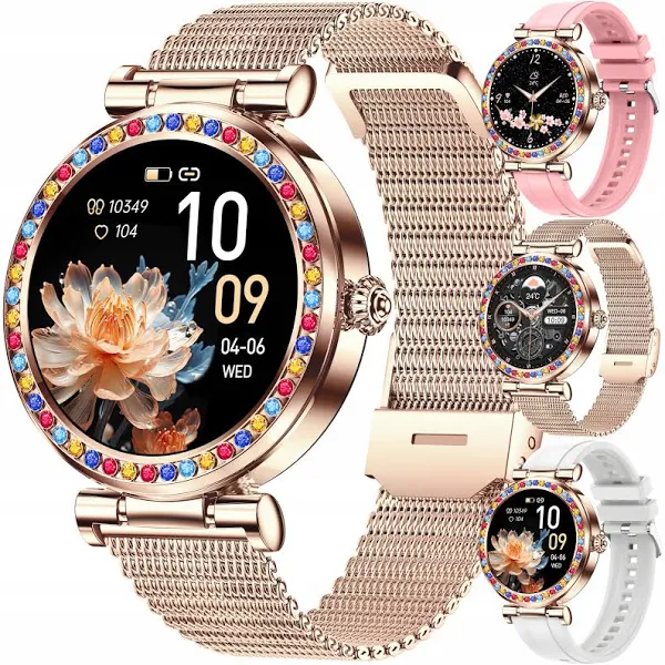 Smartwatch Zegarek Damski Ciśnieniomierz Cyrkonie Rozmowy Sport Menu Pl