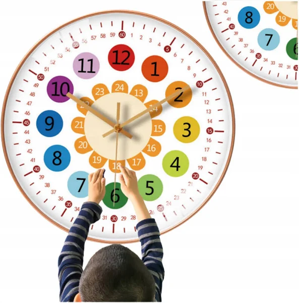 Zegar Scienny Dla Dzieci Do Nauki Klasa Edukacyjny