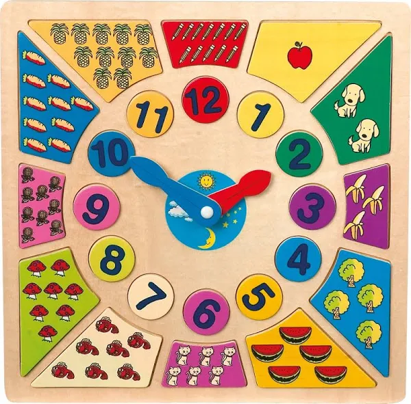 Small Foot Design Maxima Zegar do nauki z obrazkami