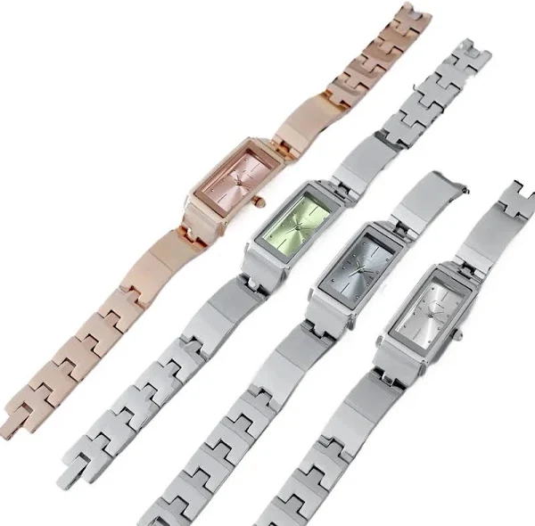 Luksusowe zegarki damskie moda prosty kwadratowy zegarek kwarcowy Casual kobiety zegarek biznes