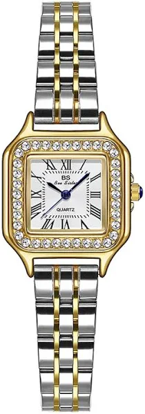 kobiet Zegarek damski Kwadratowy mały zegar ze stali nierdzewnej Luksusowe wysokiej jakości modne zegarki