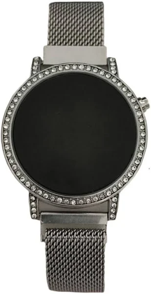 Zegarek damski srebrny magnetyczne zapięcie Led data