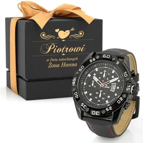 dla Zegarek G. Rossi 8754A5-1A3 męski z grawerem
