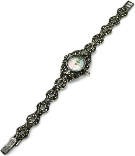 Majestic Zegarek Na Rękę Ze Srebra Próby 925 Markasite Silver Wrist