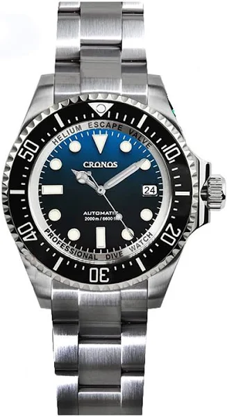 NC Cronos automatyczny zegarek do nurkowania ze stali nierdzewnej 2000 metrów wodoodporny profesjonalny zegarek na rękę dla nurka