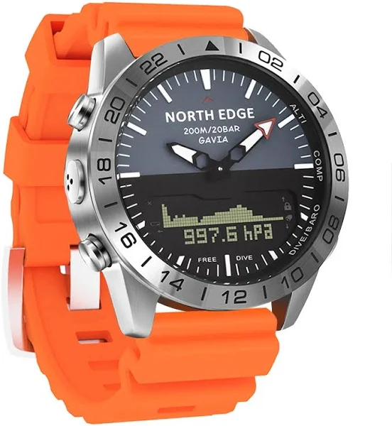 NORTH EDGE męski cyfrowy zegarek do nurkowania wojskowy armia luksusowy pełny stalowy biznes