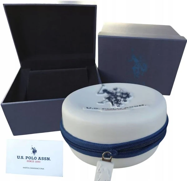 U.S. Polo Assn. Zegarek kwarcowy w kolorze srebrno-zielonym rozmiar