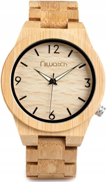 Niwatch Zegarek drewniany basic na bransolecie