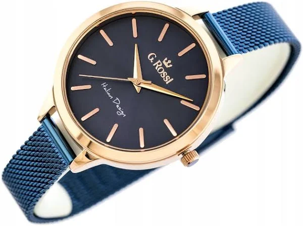 Elegancki Niebieski Damski Zegarek G.rossi Prezent