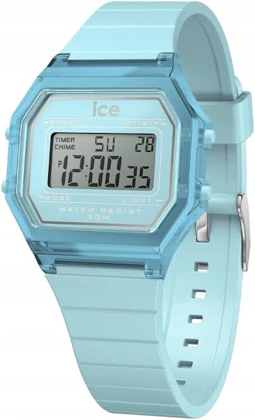 ICE digit retro-Sky blue-Clear-Small