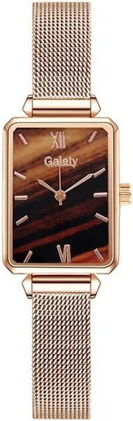 Elegancki damski zegarek na bransolecie z motywem kamienia